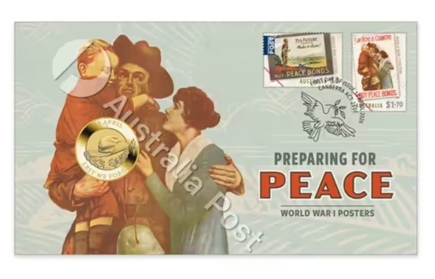2026 ANZAC Day – Preparing for Peace Postal Numismatic Cover (PNC)
