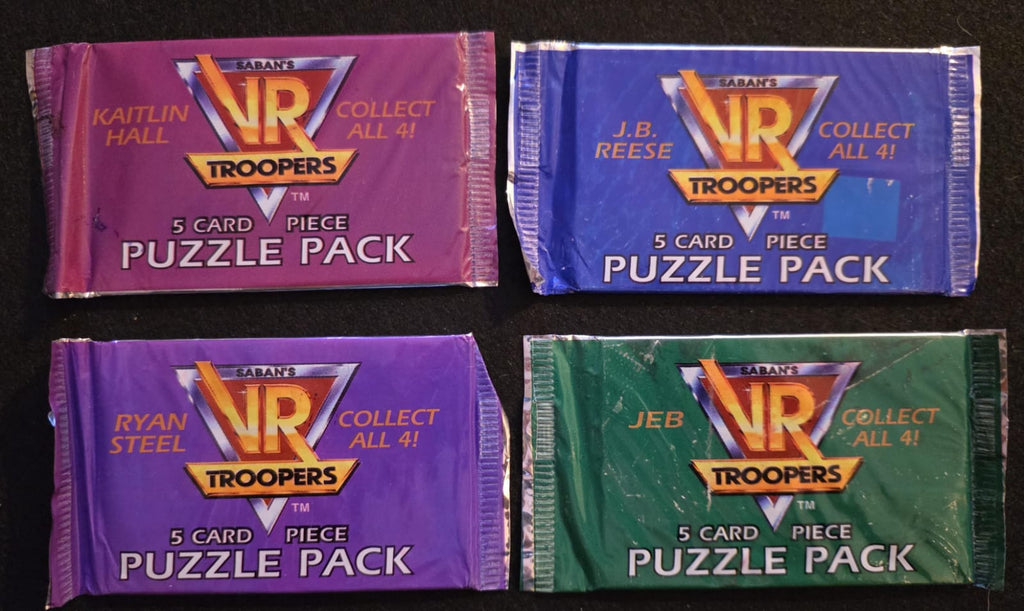 Saban’s VR Troopers Puzzle Card Packs – Complete 4 Pack Artwork Set