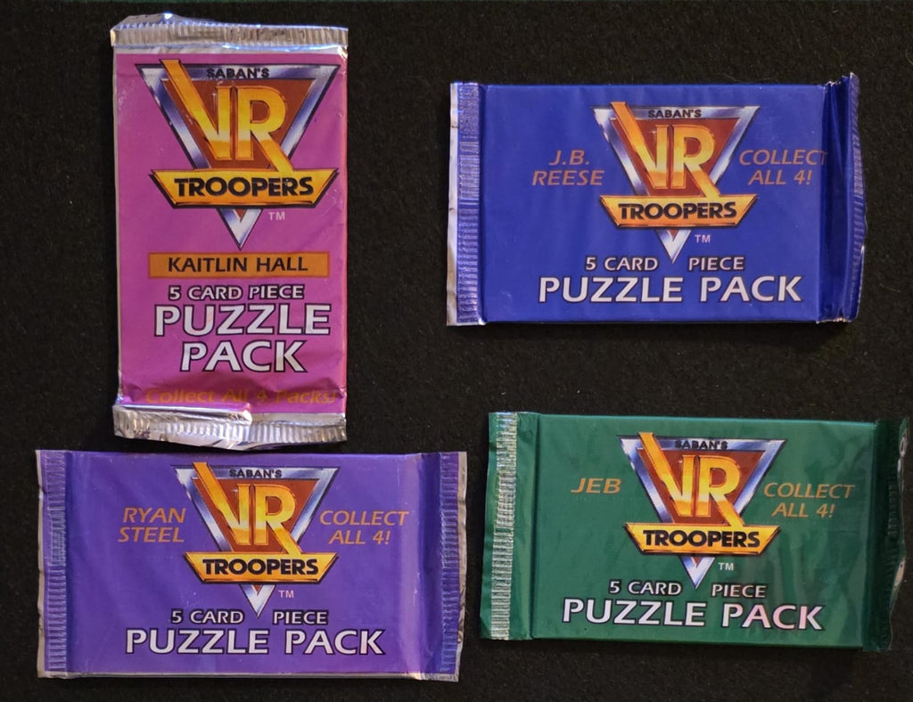 Saban’s VR Troopers Puzzle Card Packs – Complete 4 Pack Artwork Set