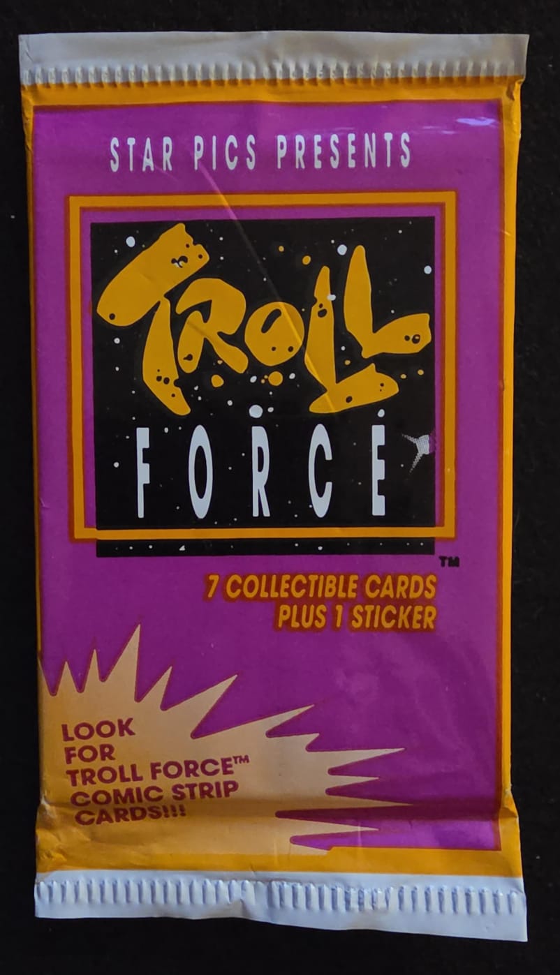 Troll Force Collectible Trading Cards – 7 Cards + 1 Sticker Pack (1992 Style Series)