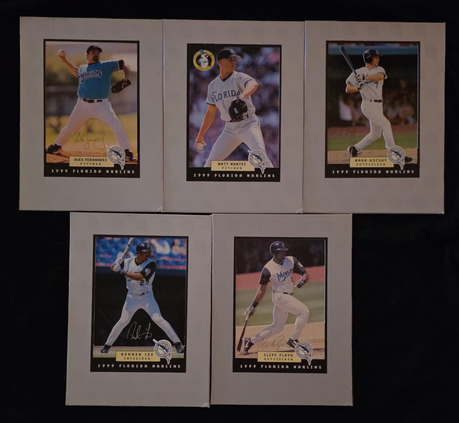 1999 Florida Marlins Presentation Display Card Collection / Team Set