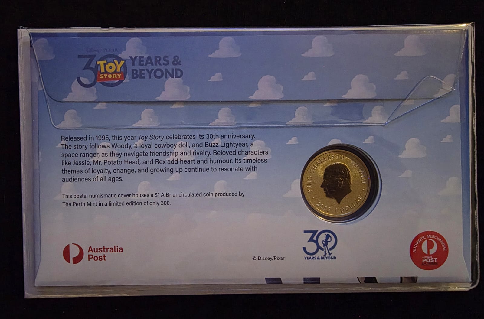 🤠🎬 **2025 $1 Toy Story “30 Years & Beyond” Limited Edition PNC – No. 077/300**