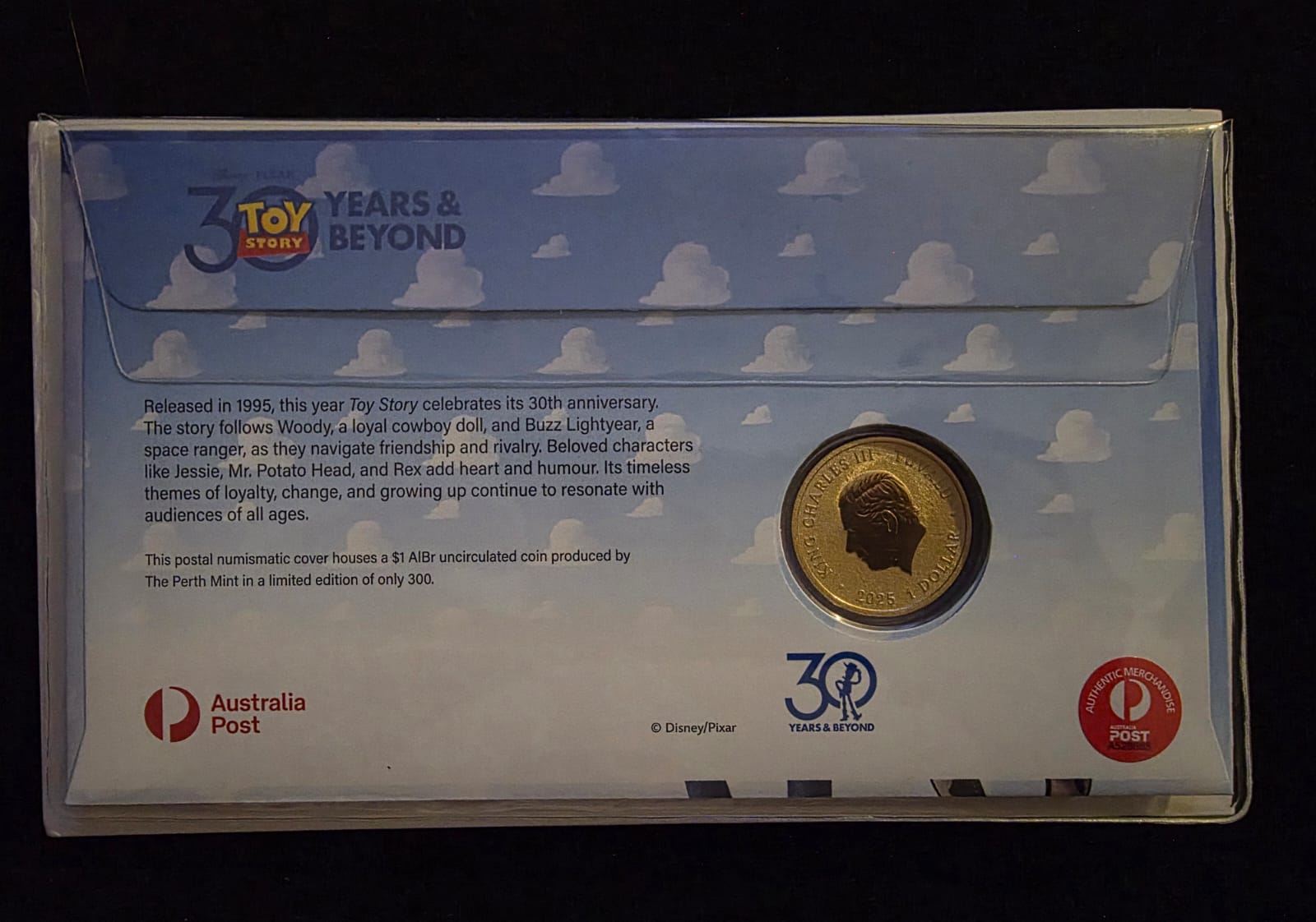 🤠🎬 **2025 $1 Toy Story “30 Years & Beyond” Limited Edition PNC – No. 076/300** 🤠🎬 **2025 $1 Toy Story “30 Years & Beyond” Limited Edition PNC – No. 076/300**