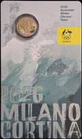 ❄️🇦🇺 2026 $1 Milano Cortina Winter Olympics – Australian Team Coloured Coin