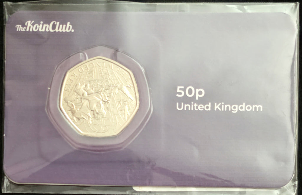 🌊🧜‍♀️ 2024 United Kingdom 50p – The Winged Keys | The Koin Club Issue (Sealed)