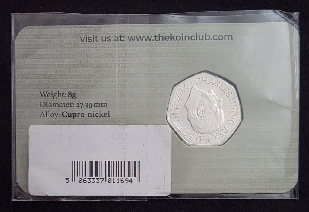 🌊🧜‍♀️ 2024 United Kingdom 50p – The Winged Keys | The Koin Club Issue (Sealed)