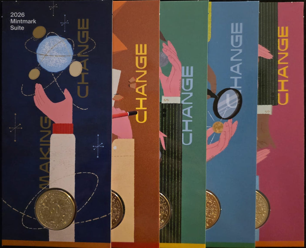 2026 $1 60th Anniversary of Decimal Currency ‘C’ Mintmark Complete 5 Card Set