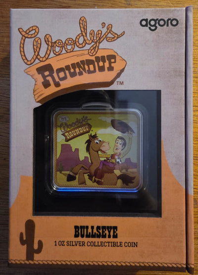 Disney Pixar Toy Story “Woody’s Roundup – Bullseye” 1oz Silver Coloured Coin