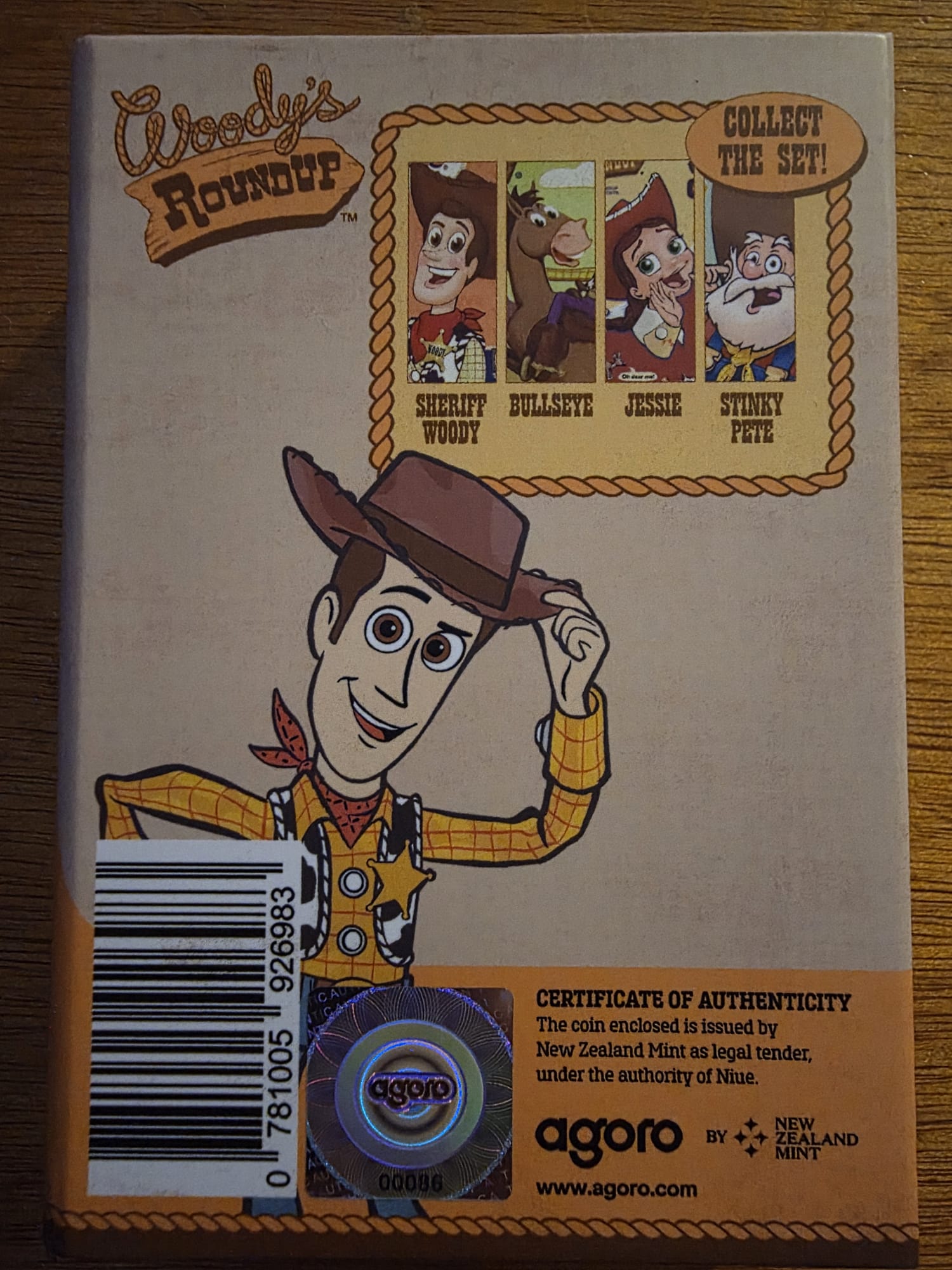 Disney Pixar Toy Story “Woody’s Roundup – Bullseye” 1oz Silver Coloured Coin