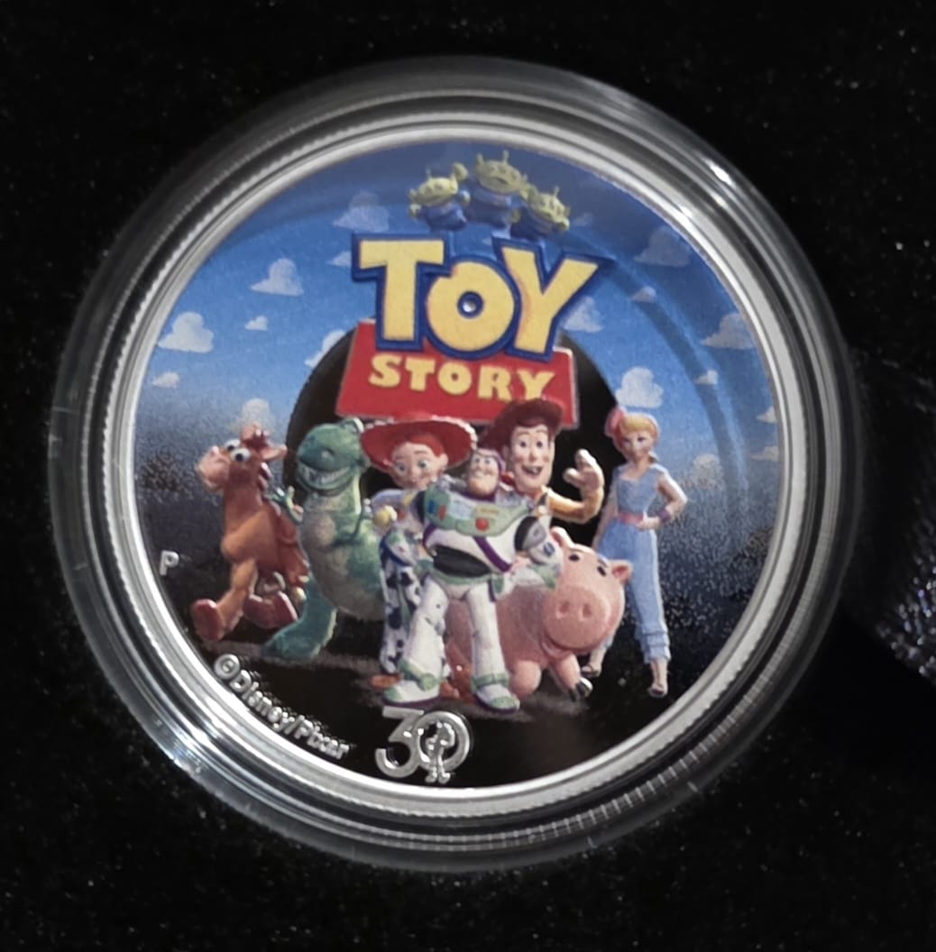 Toy Story 30th Anniversary 1/2oz Silver Proof Coloured Coin – Perth Mint – COA 2000/2500