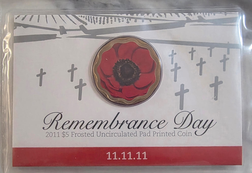 2011 $5 Remembrance Day Coin (11.11.11) – Royal Australian Mint – Sealed in Card