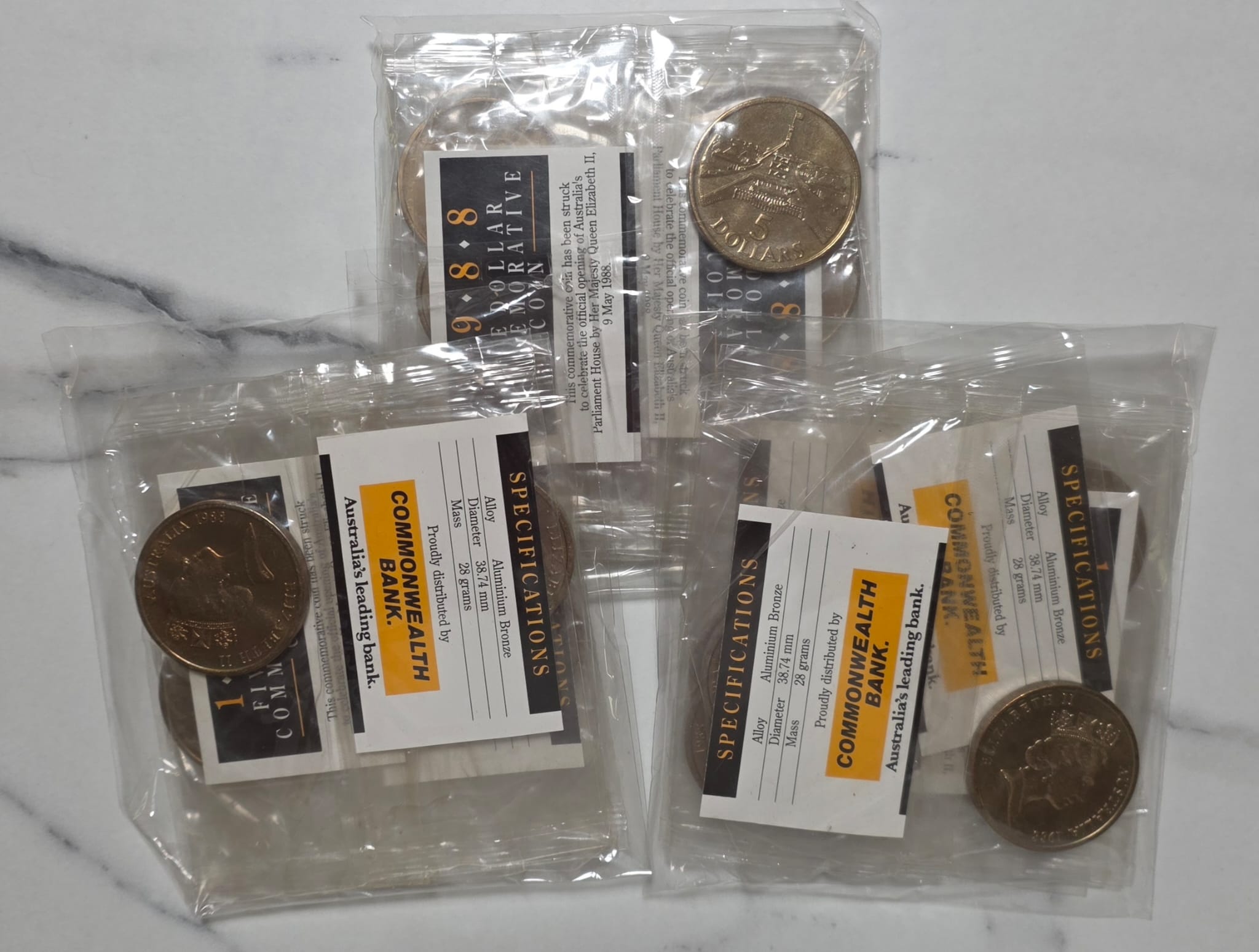 1988 Australia $5 Commemorative Coin – Parliament House Opening – Sealed