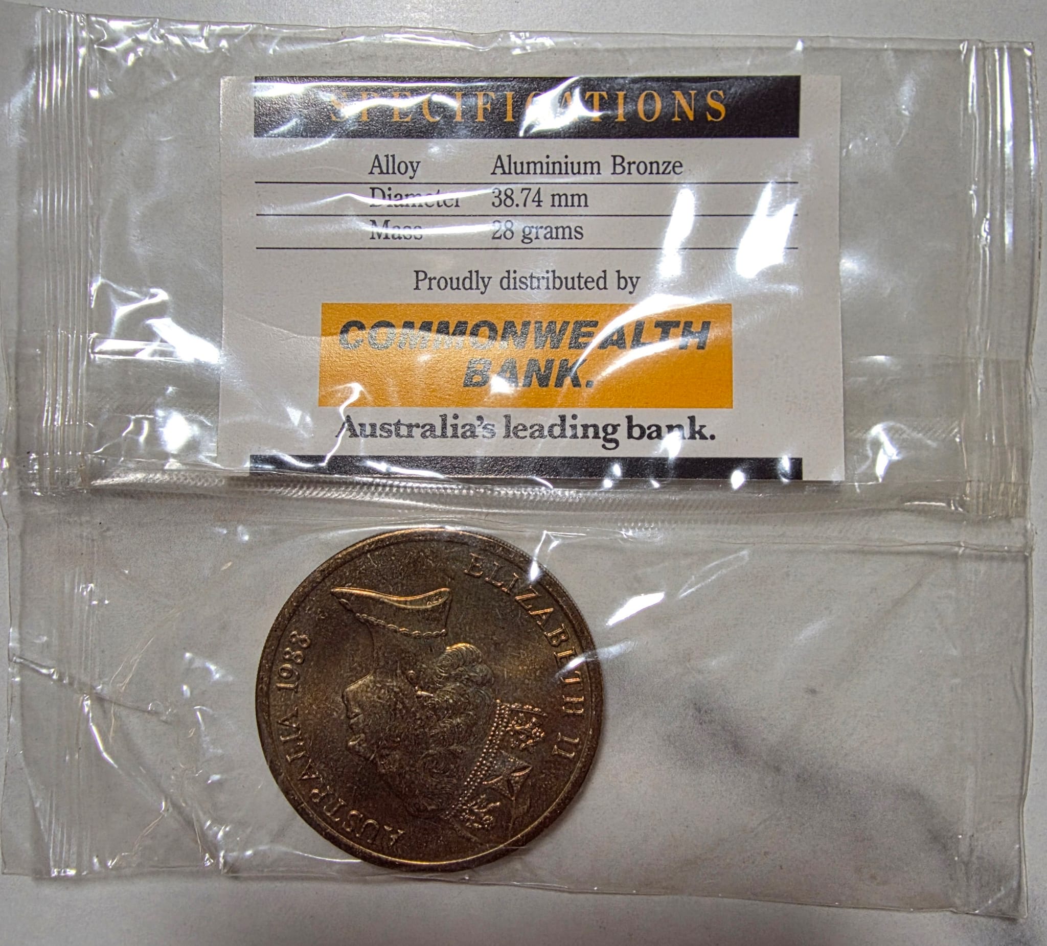 1988 Australia $5 Commemorative Coin – Parliament House Opening – Sealed