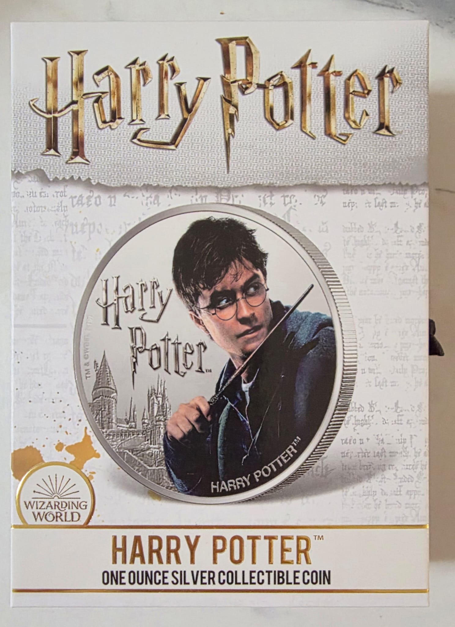 Harry Potter 1oz Silver Coloured Collectible Coin – Limited Mintage (0661/2000)