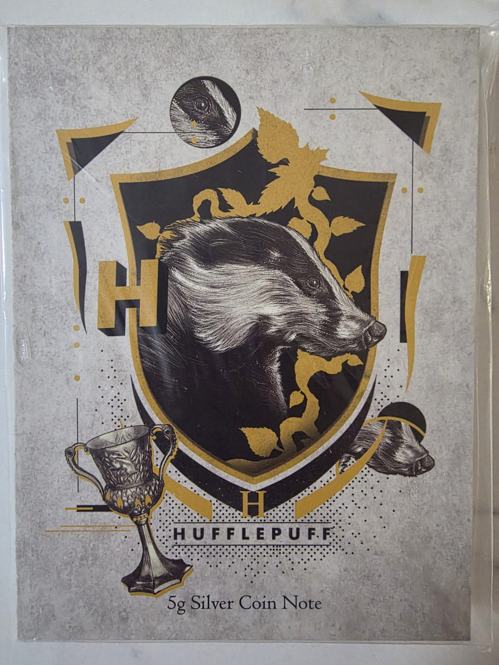 2020 Harry Potter Hufflepuff 5g Silver Coin Note – Limited Edition Collectible