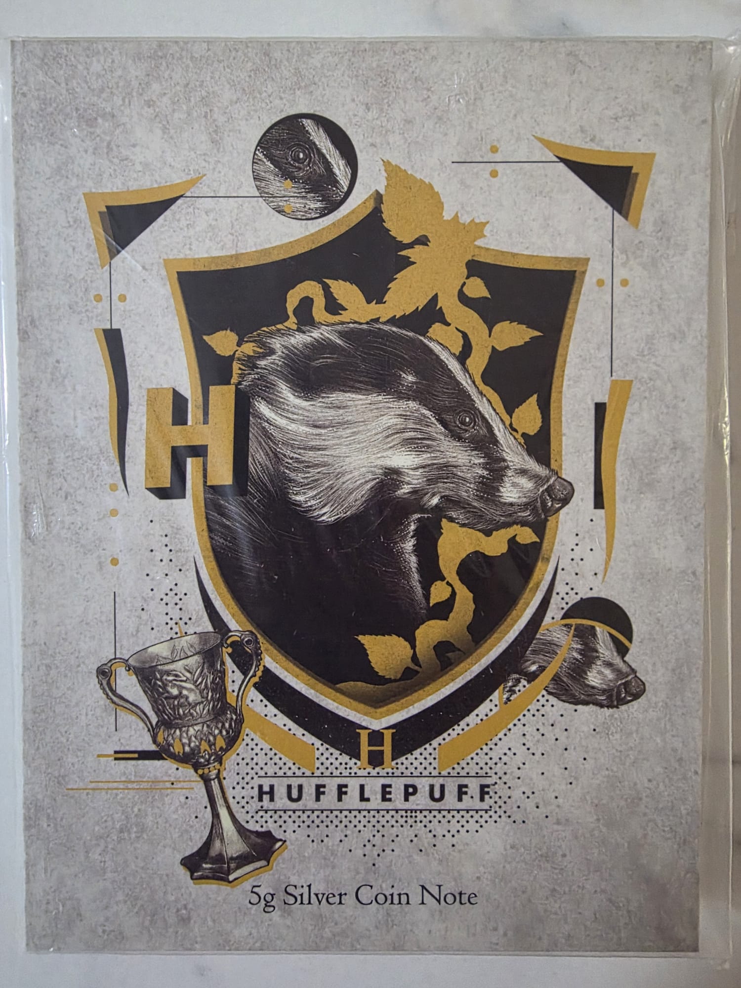 2020 Harry Potter Hufflepuff 5g Silver Coin Note – Limited Edition Collectible