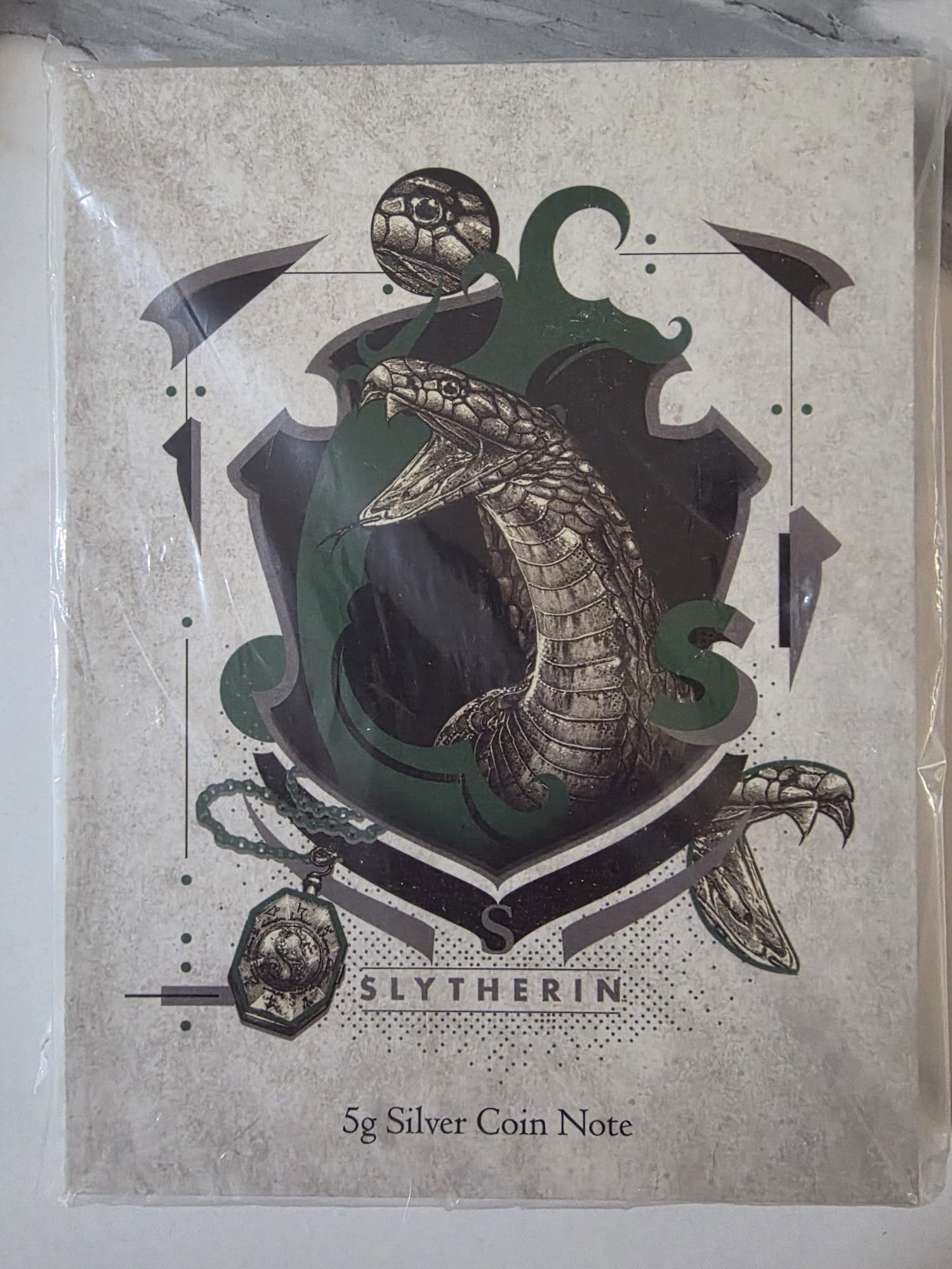 2020 Harry Potter Slytherin 5g Silver Coin Note – Limited Edition Collectible