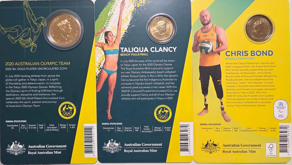 🏅 FOR SALE – 2020 Australian Olympic & Paralympic Coin-on-Card Set 🏅