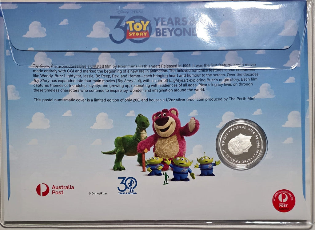 2025 1/2 Oz Silver 30 Years of Toy Story PNC --numbered at 044/200