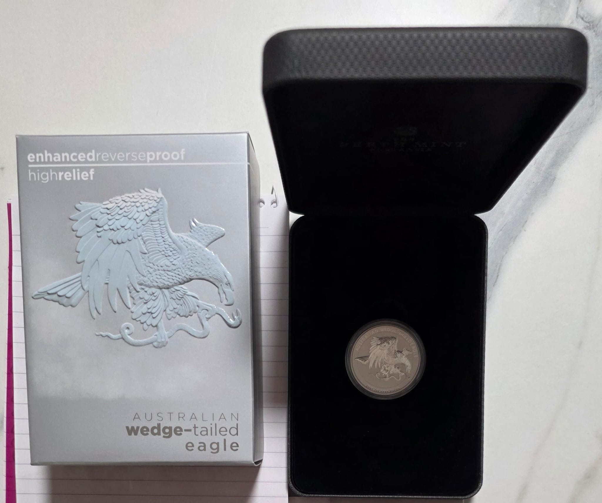 Australian Wedge-tailed Eagle Enhanced Reverse Proof High Relief 2021 1oz Silver