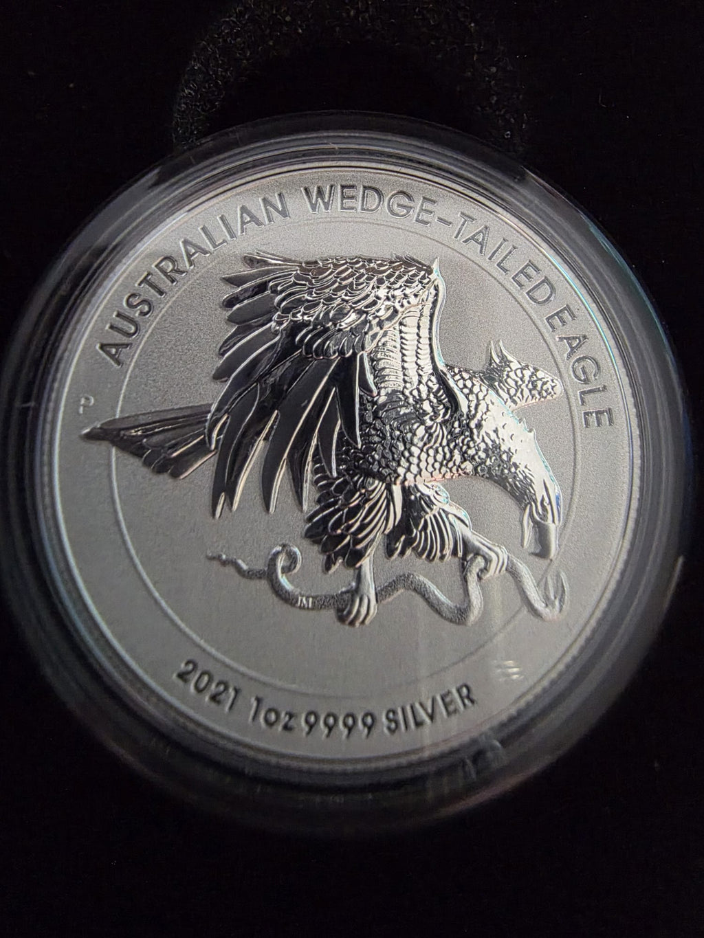 Australian Wedge-tailed Eagle Enhanced Reverse Proof High Relief 2021 1oz Silver