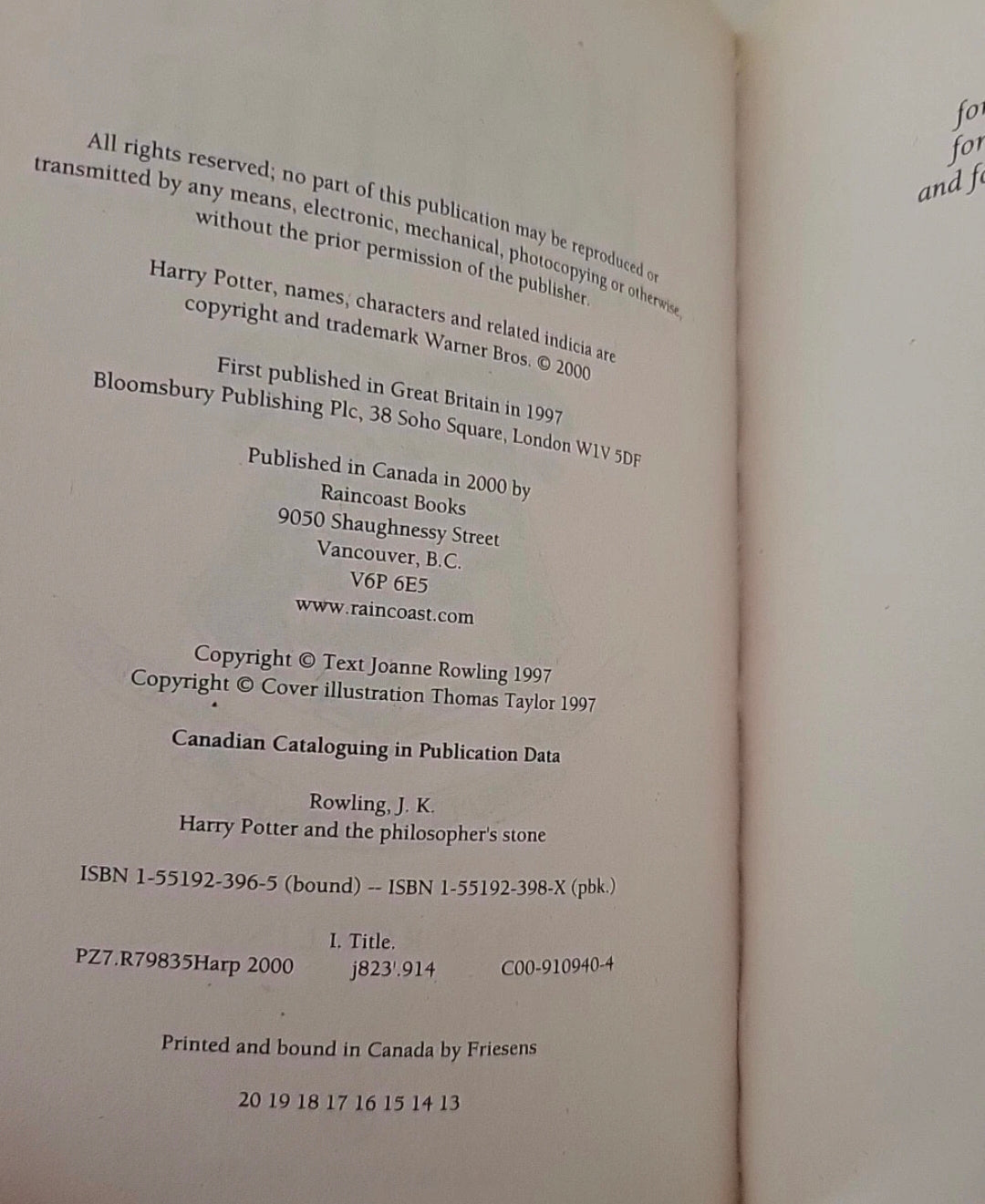 Harry Potter First 3 Books – Canadian Editions (Philosopher’s Stone “Wand Error” Edition)
