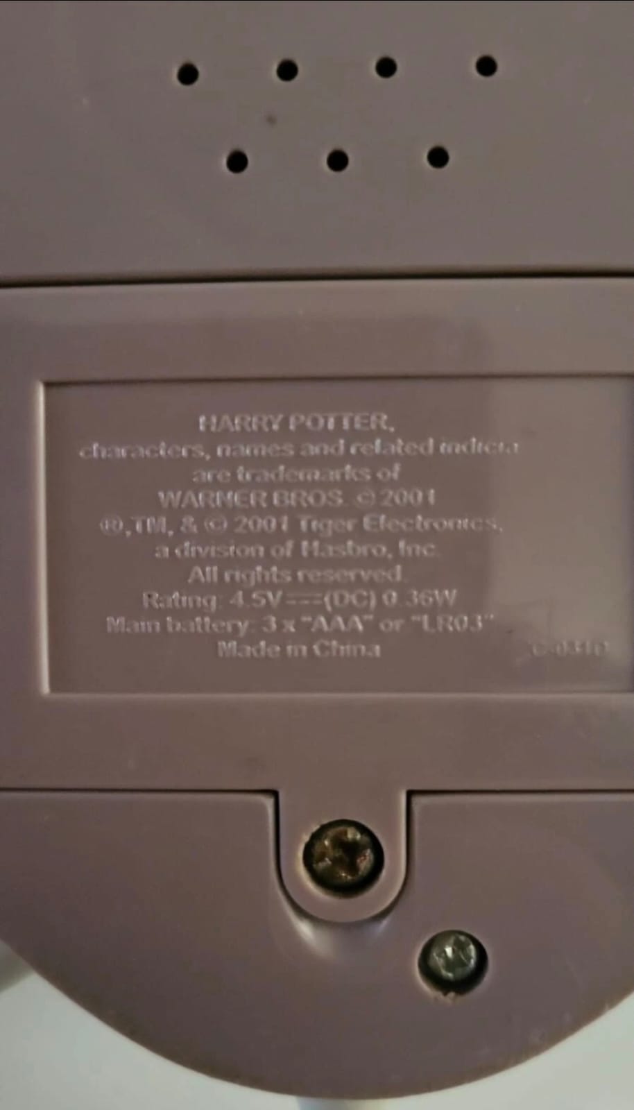 Harry Potter Fluffy Handheld Electronic Game – Hasbro 2001 (Working)