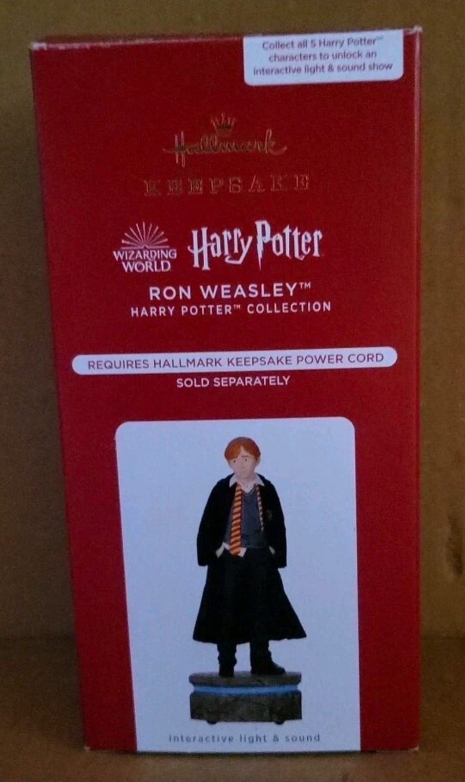 Hallmark Keepsake Harry Potter Ron Weasley Light &amp; Sound Christmas Ornament