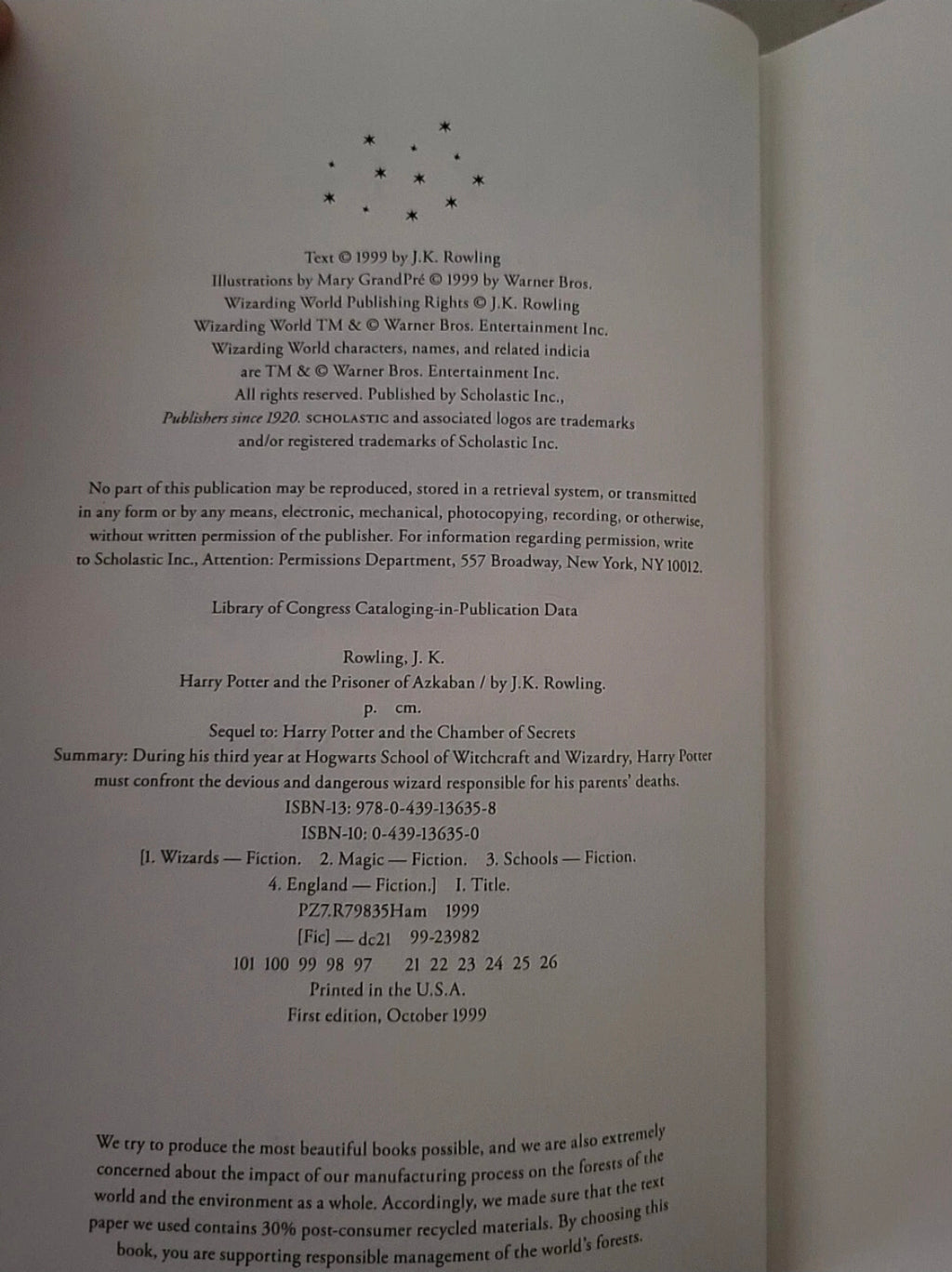 Harry Potter and the Prisoner of Azkaban – Hardcover Edition (Illustrated by Mary GrandPré)