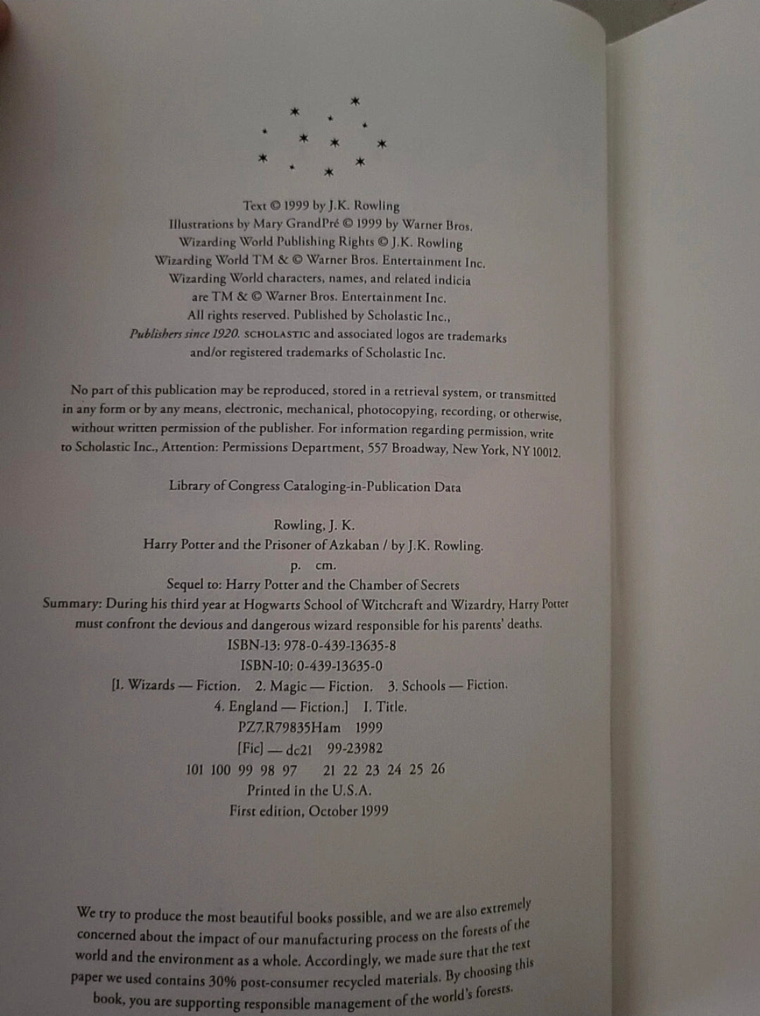 Harry Potter and the Prisoner of Azkaban – Hardcover Edition (Illustrated by Mary GrandPré)