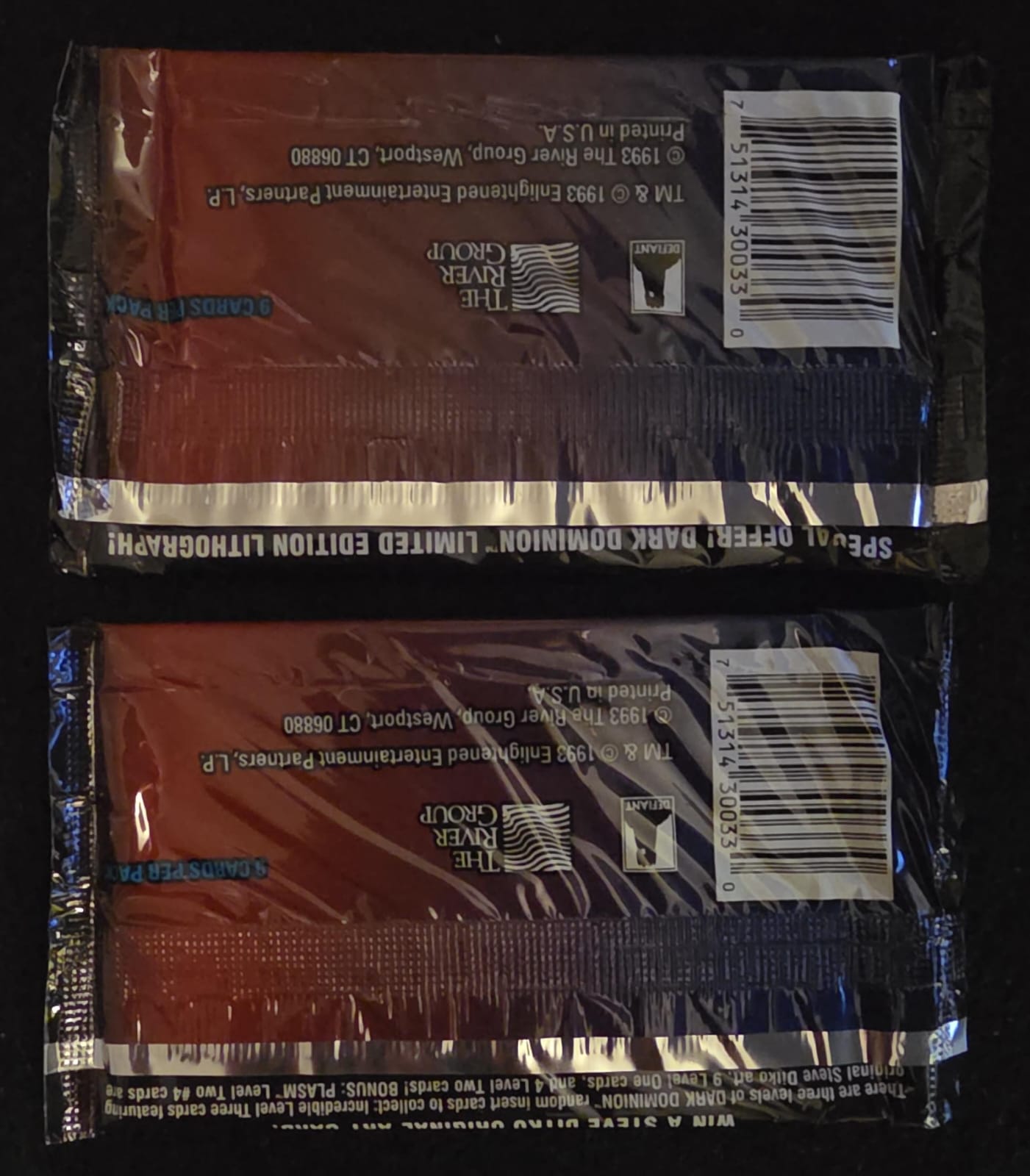 1993 Dark Dominion – Zero Issue Trading Cards