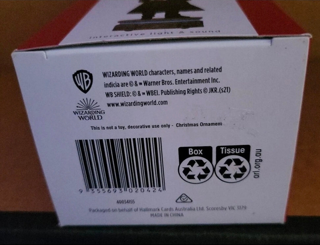 Hallmark Keepsake Harry Potter Ron Weasley Light &amp; Sound Christmas Ornament
